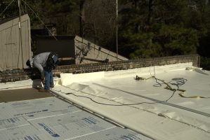 Commercial roof installation