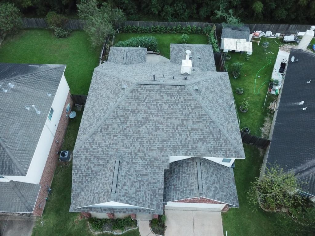 Roof Replacement After Drone View