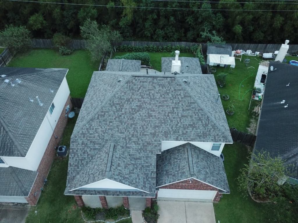 Roof Replacement After Drone View