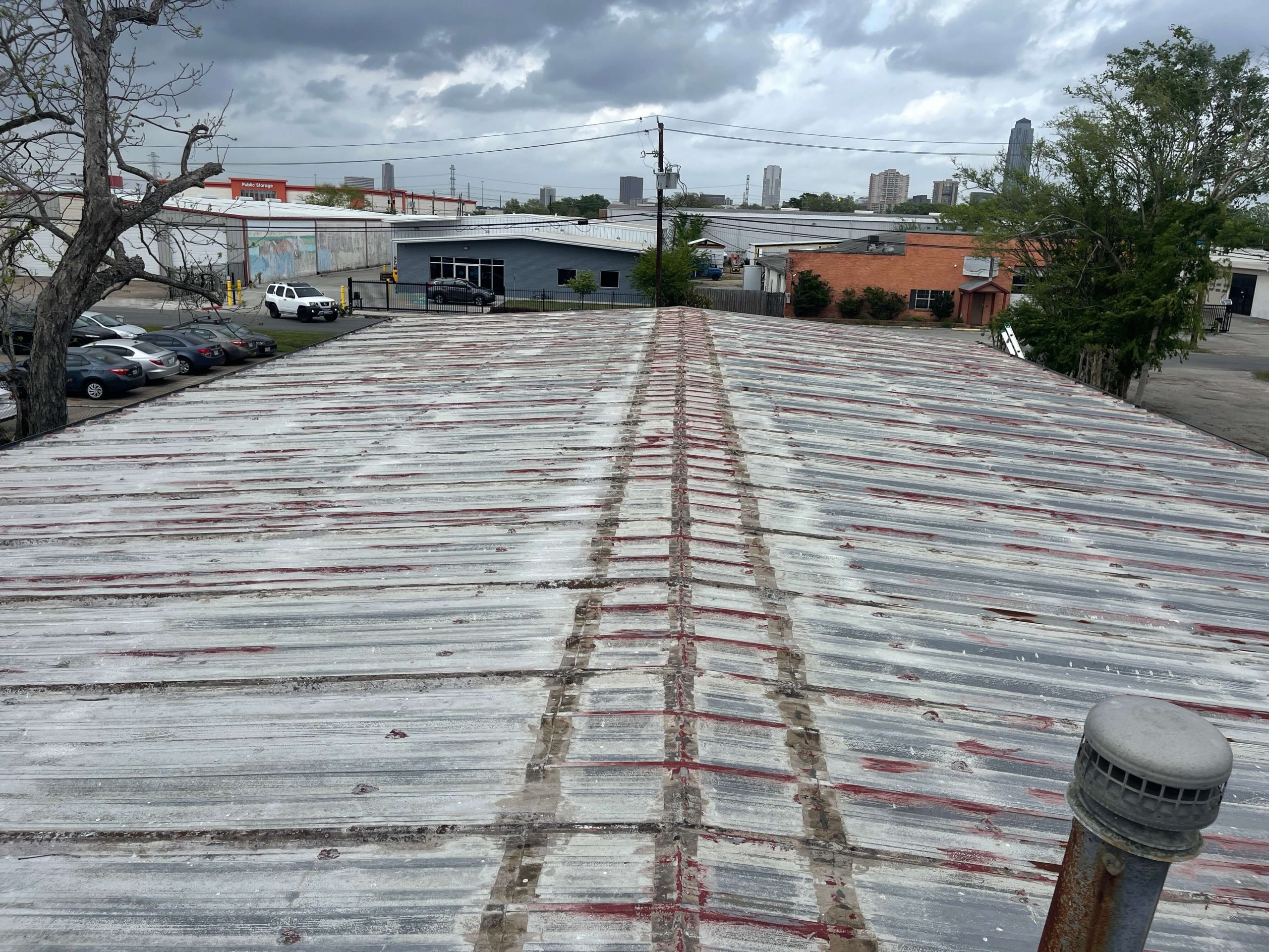 Old Metal Panel Roof Houston HHH Roofing & Construction