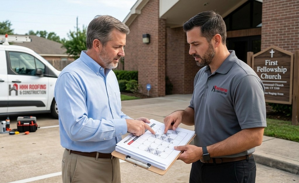 Scheduling for church roof repair