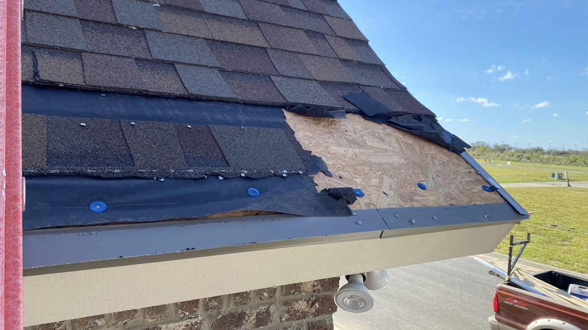 Damaged Shingle from the Wind